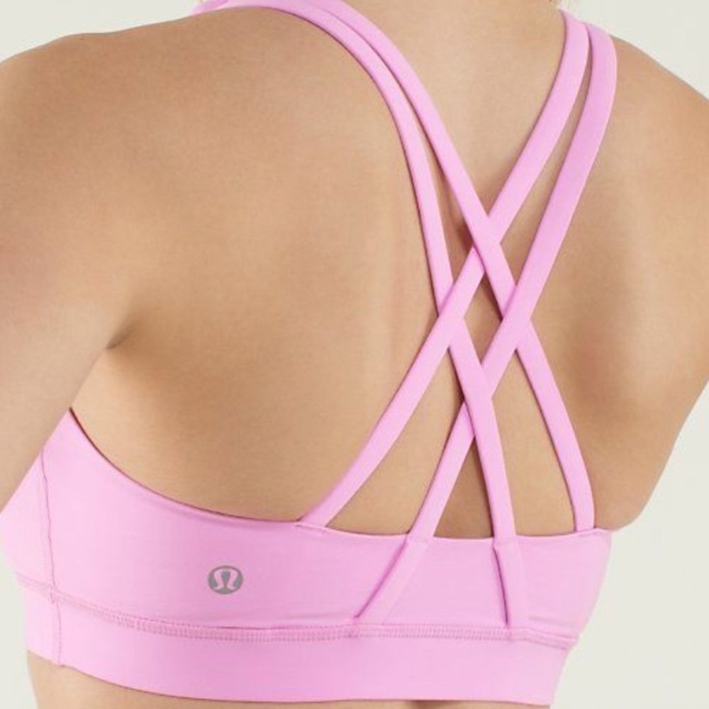 NWT HJMG PINK LULULEMON ENERGY BRA - - Size 4 - Picture 2 of 8